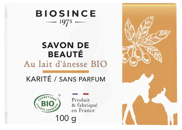 Biosince 1975 Savon De Beauté Lait D'Ânesse Bio Karité Ss Parf 100g