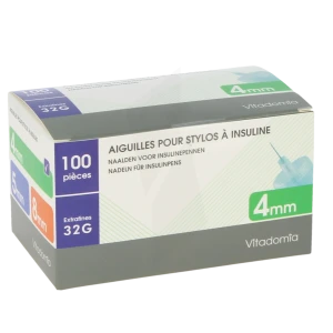 Vitadomia Aiguille Pour Stylo à Insuline 4mm B/100