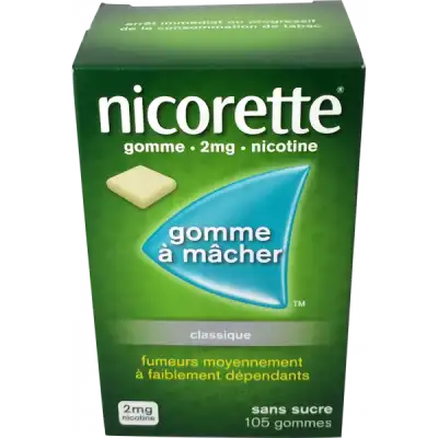 Nicorette 2 Mg Gom à Mâcher Médic Sans Sucre Menthe Fraîche Plq/105gom à UGINE