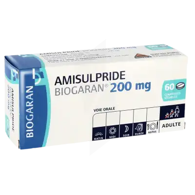 AMISULPRIDE BIOGARAN 200 mg, comprimé sécable