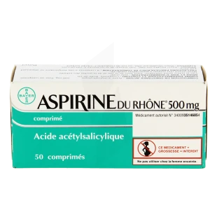 Aspirine Du RhÔne 500 Mg, Comprimé