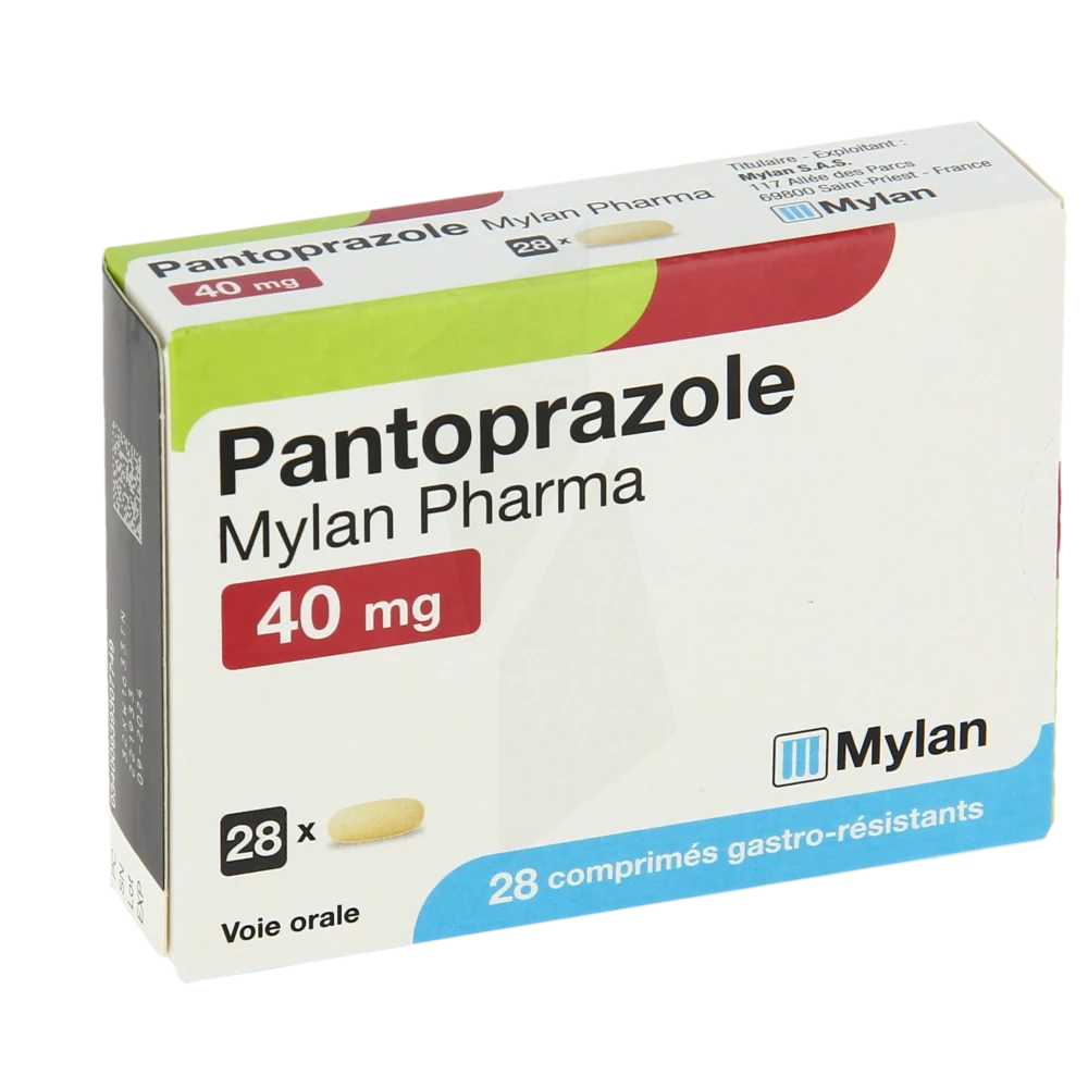 Pantoprazole Mylan Pharma 40 Mg, Comprimé Gastro-résistant