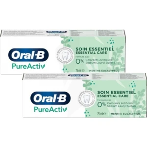 Oral B Pureactiv Dentifrice Soin Essentiel 2t/75ml