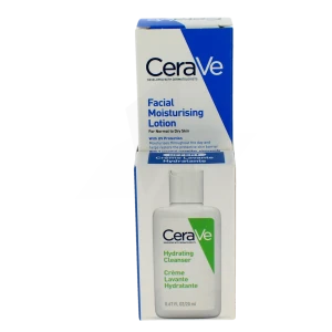 Cerave Soins Visage Crème Hydratante Visage Spf30 Pour Les Peaux Normales à Sèches Tube/52ml + Crème Lavante 20ml
