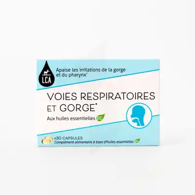 Lca Voies Respiratoires Et Gorge Capsules Aux Huiles Essentielles Bio B/30 à Labastide-Saint-Sernin