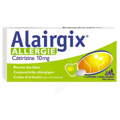 Alairgix Allergie Cetirizine 10 Mg Comprimés à Sucer Séc Plq/7 à SAINT-MEDARD-EN-JALLES