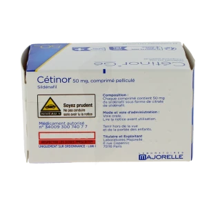 Cetinor 50 Mg, Comprimé Pelliculé