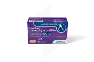 Fraction Flavonoique Purifiee Mylan Pharma 500 Mg, Comprimé Pelliculé à PERONNE