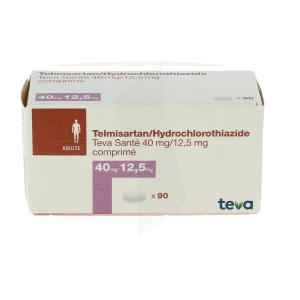 Telmisartan/hydrochlorothiazide Teva Sante 40 Mg/12,5 Mg, Comprimé