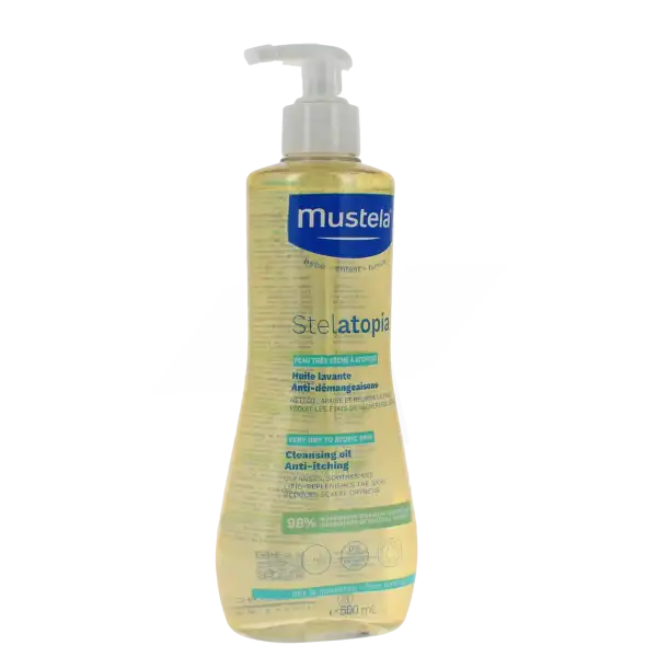 Mustela Stelatopia Huile Lavante à L’oléodistillat De Tournesol Bio 500 Ml