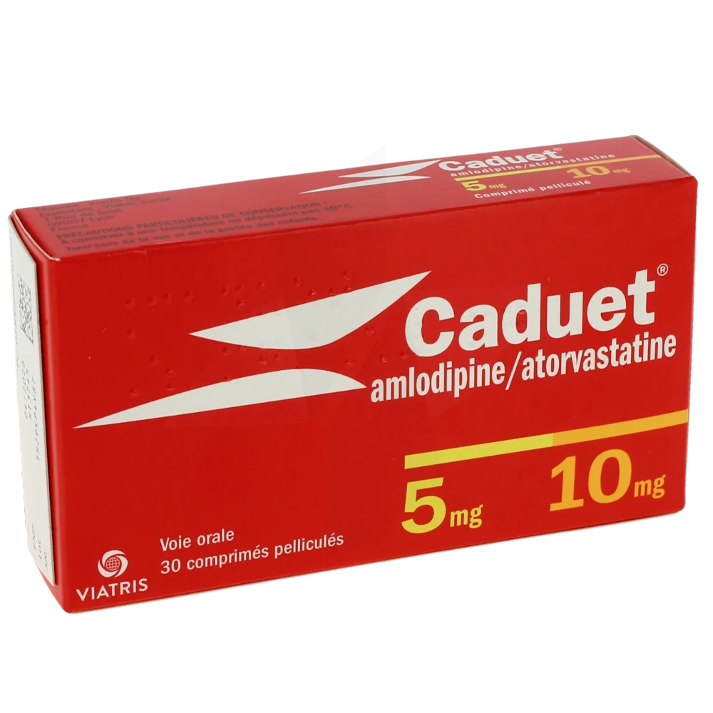 Caduet 5 Mg/10 Mg, Comprimé Pelliculé