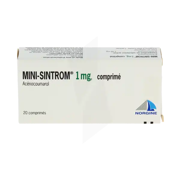 Mini-sintrom 1 Mg, Comprimé