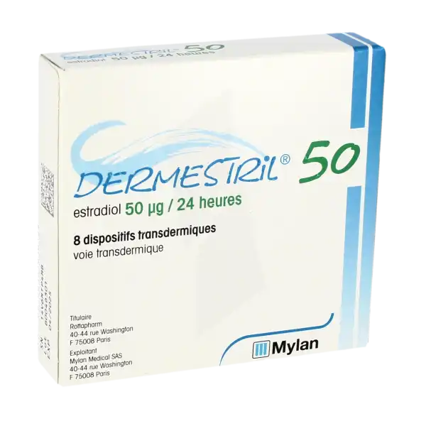 Dermestril 50 Microgrammes/24 Heures, Dispositif Transdermique