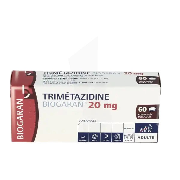Trimetazidine Biogaran 20 Mg, Comprimé Pelliculé