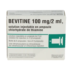 Bevitine 100 Mg/2 Ml, Solution Injectable En Ampoule