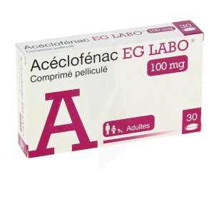 Aceclofenac Eg Labo 100 Mg, Comprimé Pelliculé