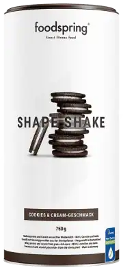 Foodspring shape shake cookies and cream