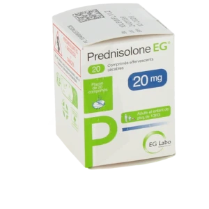 Prednisolone Eg 20 Mg, Comprimé Effervescent Sécable