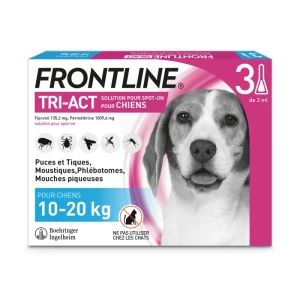 Frontline Tri-act Solution Pour Spot-on Pour Chiens 10 - 20 Kg, Solution Pour Spot-on