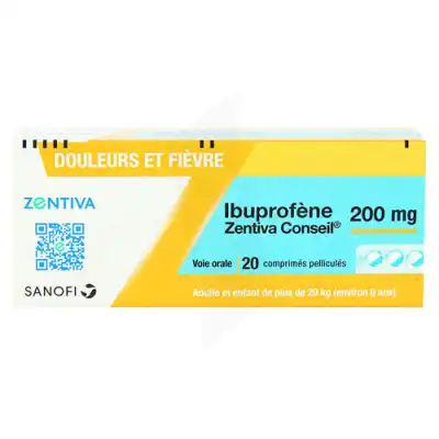 Ibuprofene Zentiva Conseil 200 Mg, Comprimé Pelliculé à NANTERRE