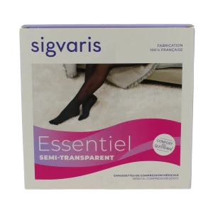 Sigvaris Essentiel Diaphane Semi-transparent Chaussette Classe 2 Femme Dune Normal Xxl