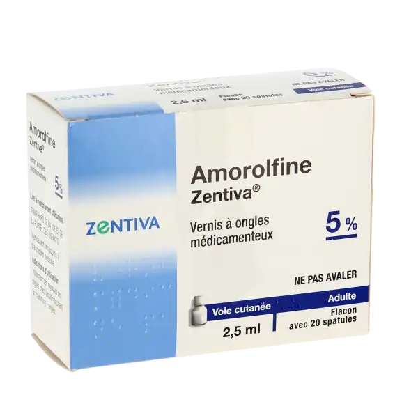 Amorolfine Zentiva 5 %, Vernis à Ongles Médicamenteux