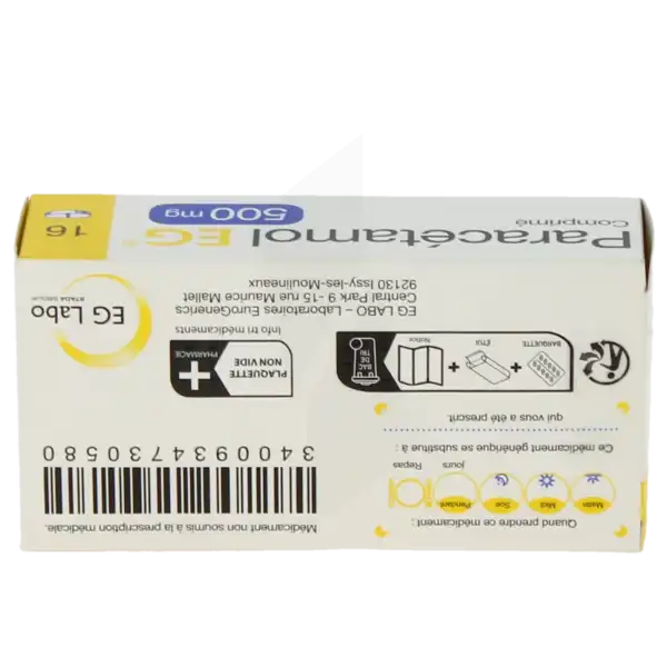 Paracetamol Eg 500 Mg, Comprimé