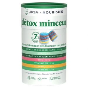 Upsa X Nourished Gummies Detox Minceur Gomme 7 En 1 B/30