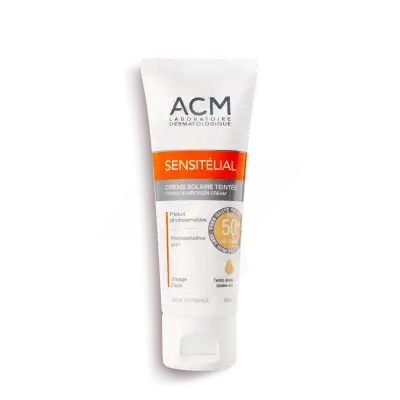 ACM Sensitélial SPF50+ Crème Solaire Teintée Dorée T/40ml