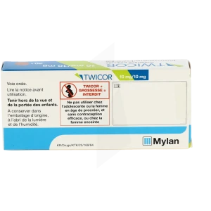 Twicor 10 Mg/10 Mg, Comprimé Pelliculé