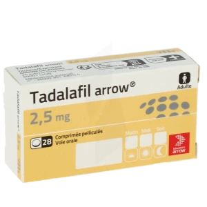 Tadalafil Arrow 2,5 Mg, Comprimé Pelliculé