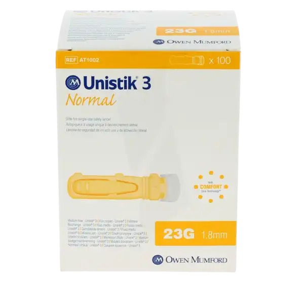 Unistik 3 Normal Lancettes 23g B/100