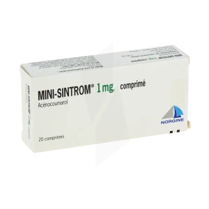 Mini-sintrom 1 Mg, Comprimé