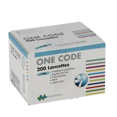 One Code Lancette Glycémie Pour Autopiqueur B/200 à Drocourt