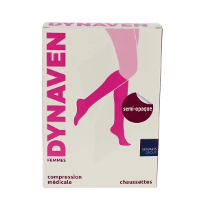 Dynaven Semi-opaque Chaussettes  Femme Classe 2 Beige Xsmall Normal-