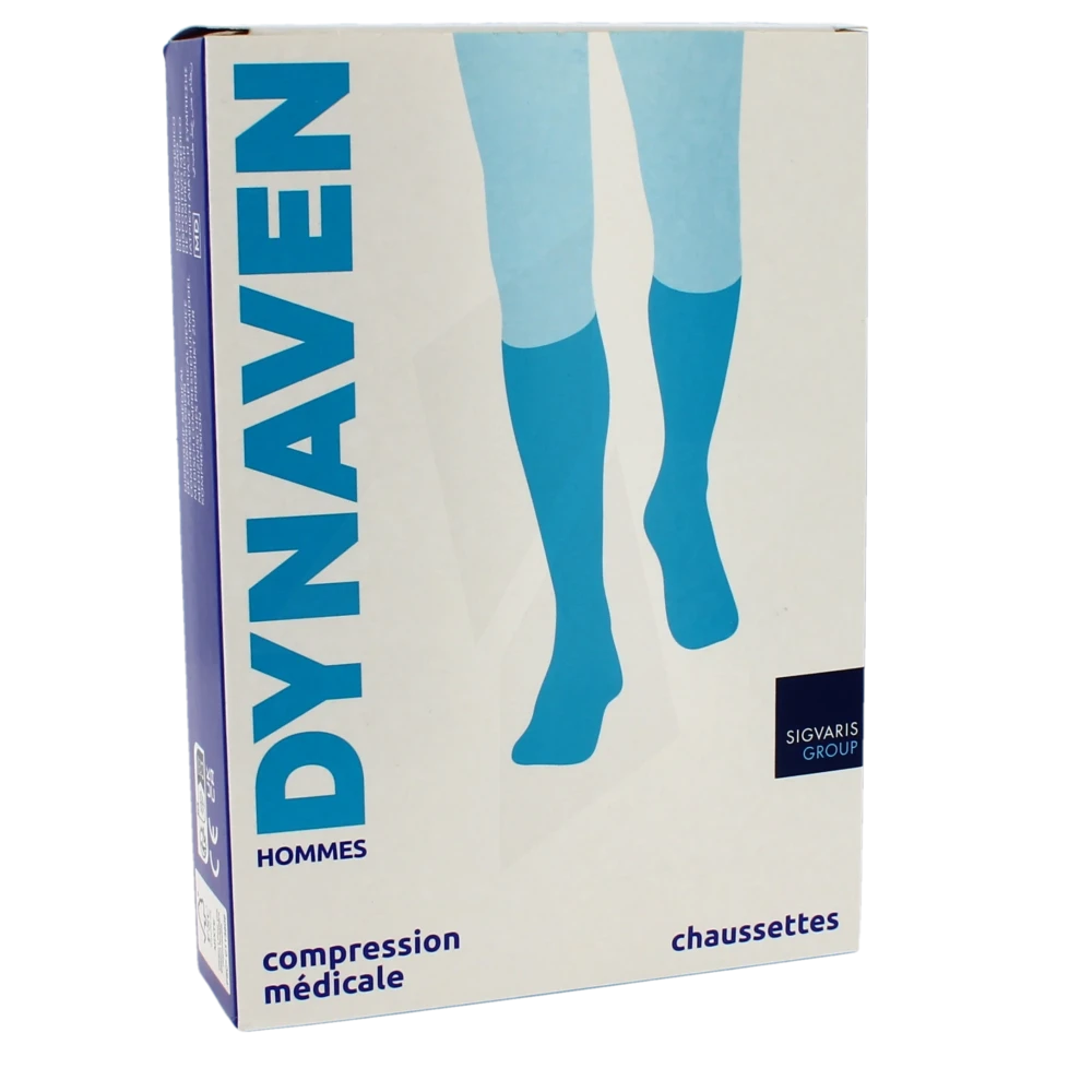 Sigvaris Dynaven Semi-opaque Fin Chaussette Classe 2 Homme Marine Long Xl