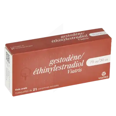 Gestodene/ethinylestradiol Viatris 75 Microgrammes/30 Microgrammes, Comprimé Enrobé à GRENOBLE