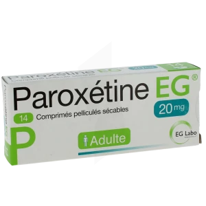 Paroxetine Eg 20 Mg, Comprimé Pelliculé Sécable