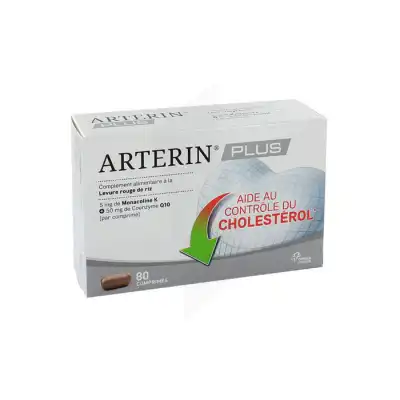 Arterin Plus Levure Rouge De Riz + Co-enzyme Q10 Comprimés B/80 à BORDEAUX