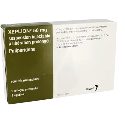 XEPLION 50 mg, suspension injectable à libération prolongée