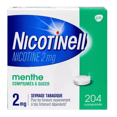 Nicotinell 2 Mg Cpr à Sucer Menthe Plq/204 à BIGANOS