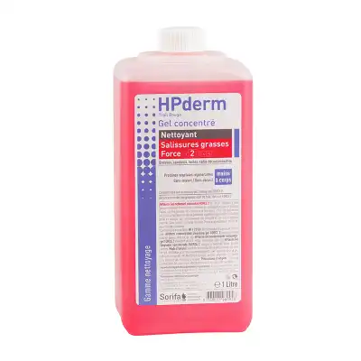 HPderm® Gel nettoyant concentré Salissures grasses FORCE 2 Flacon 1L