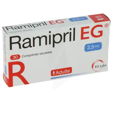 Ramipril Eg 2,5 Mg, Comprimé Sécable à PEYNIER