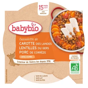 Babybio Assiette Carotte Porc Lentilles