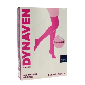 Sigvaris Dynaven Transparent Bas Auto-fixants Pied Ouvert Classe 2 Femme Beige Clair Normal L