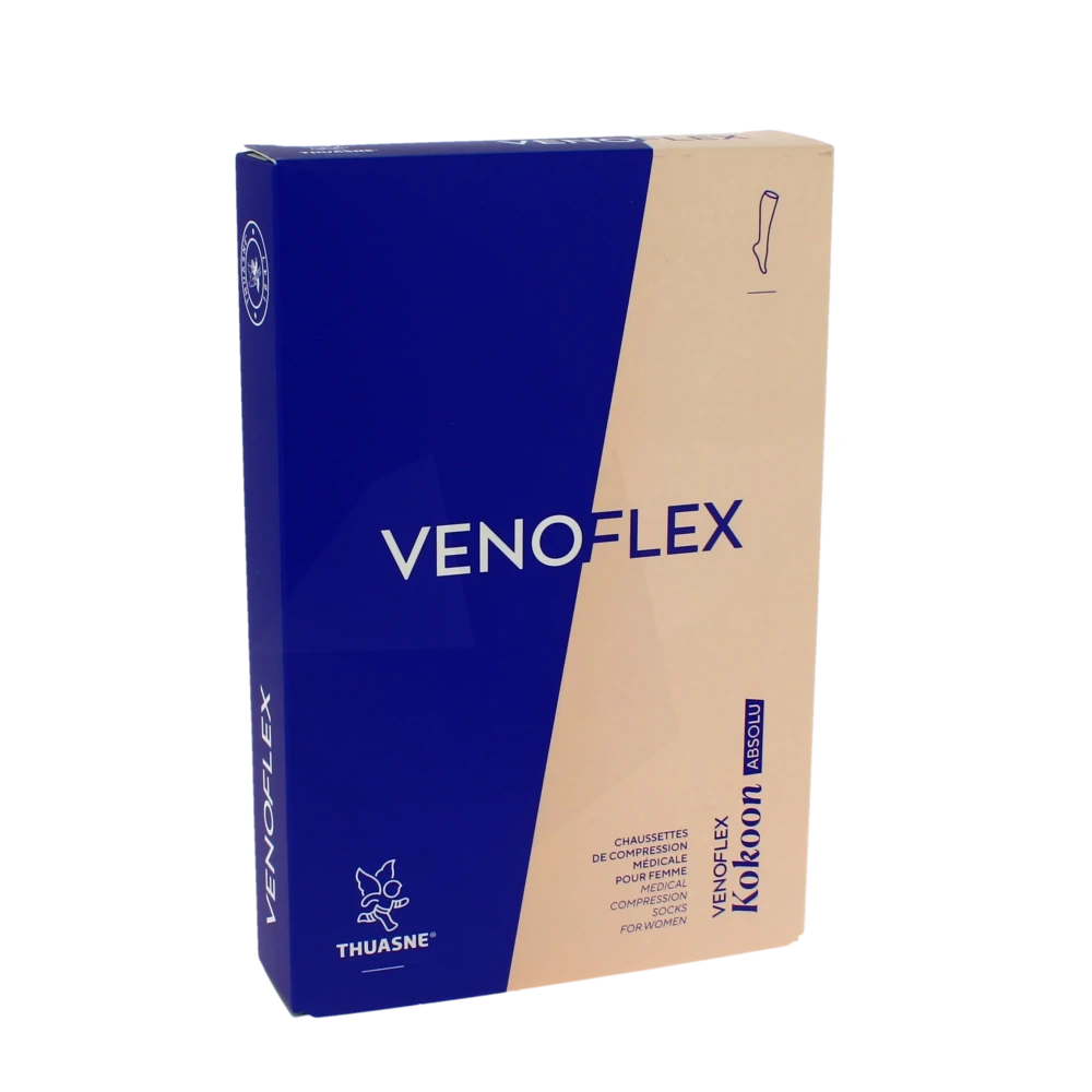 Venoflex Kokoon Absolu 2 Chaussette Mollet- Femme Beige Naturel Taille 3n