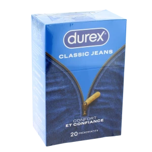 Durex Classic Jeans Préservatif Lubrifié Etui/20