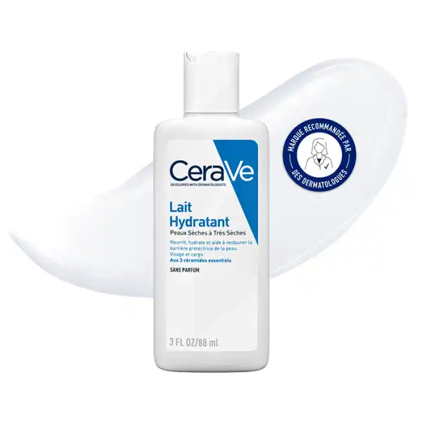 Cerave Lait Hydratant Visage Et Corps Pour Les Peaux Sèches à Très Sèches Flacon/88ml