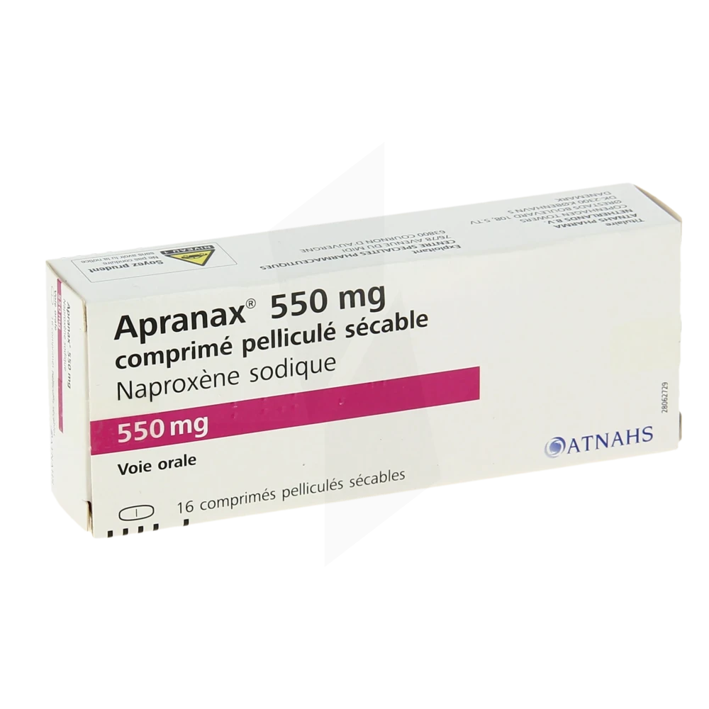 Apranax 550 Mg, Comprimé Pelliculé Sécable