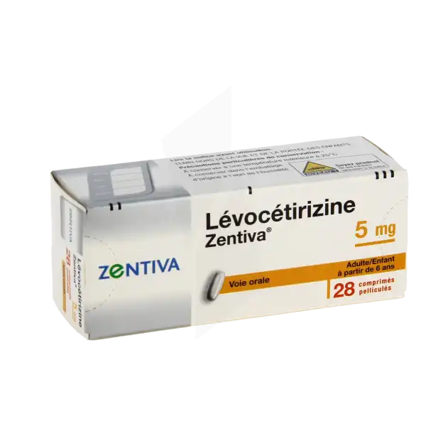 Levocetirizine Zentiva 5 Mg, Comprimé Pelliculé